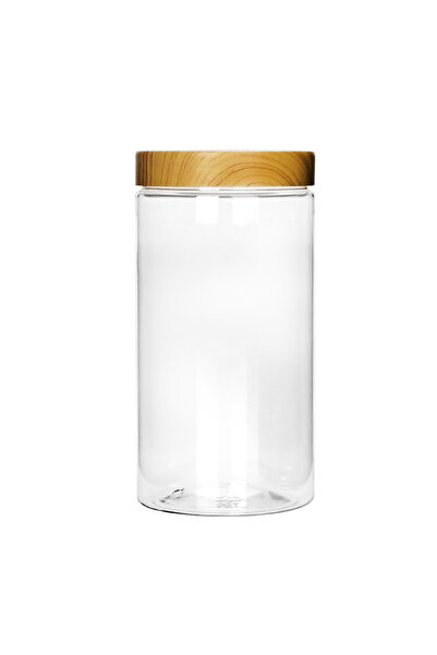 ROYALFORD برطمان دائري محكم الغلق من مادة البولي إيثيلين تيرفثالات، حاوية بلاستيكية سعة 1000 مل، RF10508