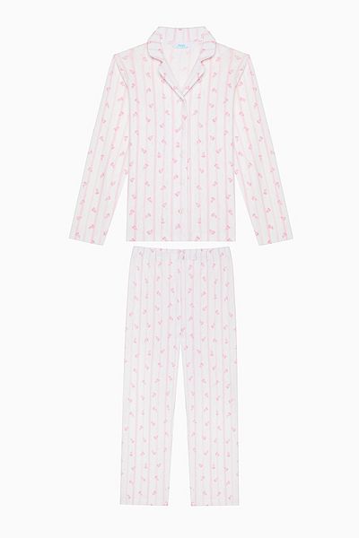 Penti Roses Shirt Off-White-Pyjama-Set für Mädchen