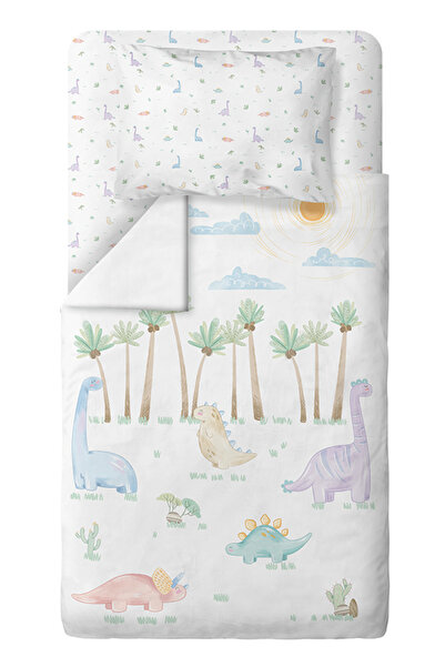 Casadora Baby طقم غطاء لحاف أطفال فردي من الساتان والقطن بنسبة 100% من دينو