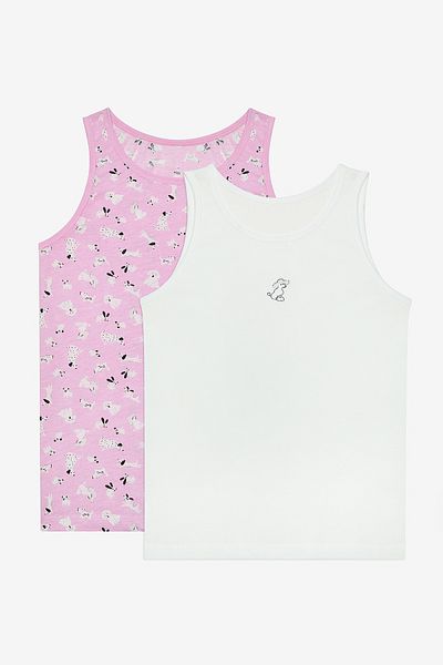 Penti Girl's Dog Family 2-Piece Multicolor Undershirt