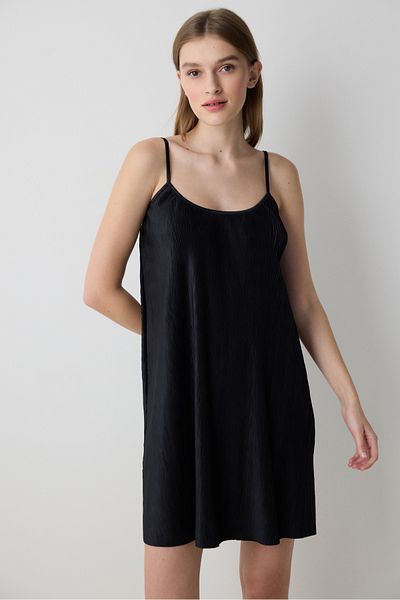 Penti Fleur Schwarzes Nachthemd – Loves Paris-Kollektion