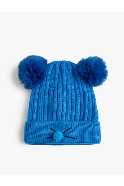 Koton Beretă cu pompon - Detaliu de broderie cu urechi