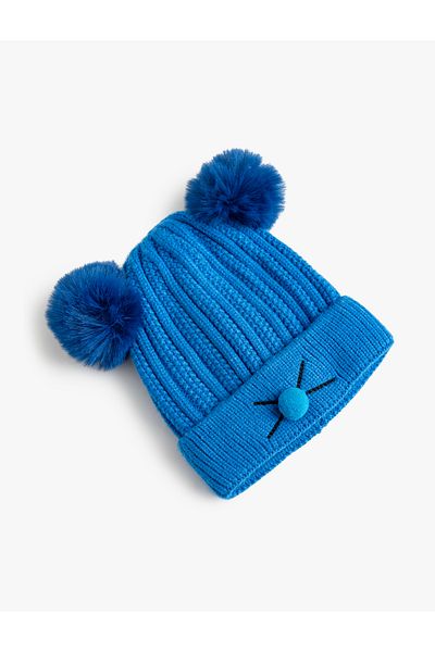 Koton Beretă cu pompon - Detaliu de broderie cu urechi