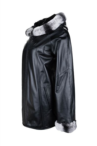Tamer Tanca Women's Genuine Leather Black Leather Coat