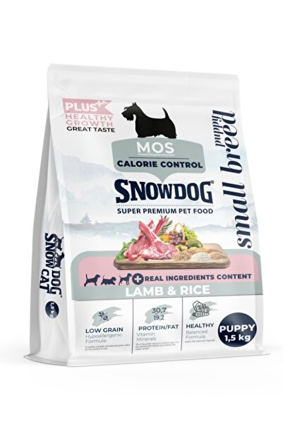 Snow Dog Plus Düşük Tahıllı Mini Yavru Kuzu Etli Köpek Maması 1,5 Kg