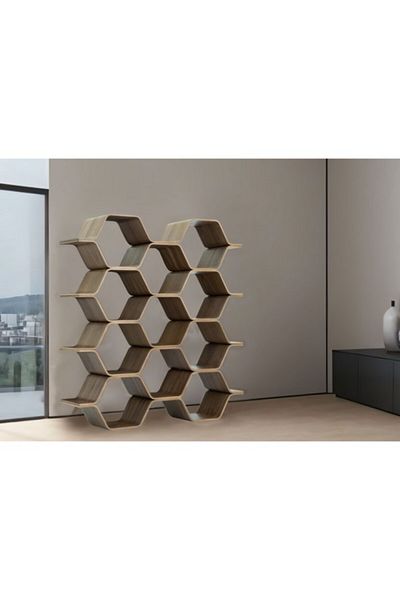 micasa Premium Quality Durable Plywood Oak Freestanding Bookshelf