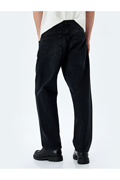 Koton Normal Bel Pamuklu Bol Baggy Jean Pantolon