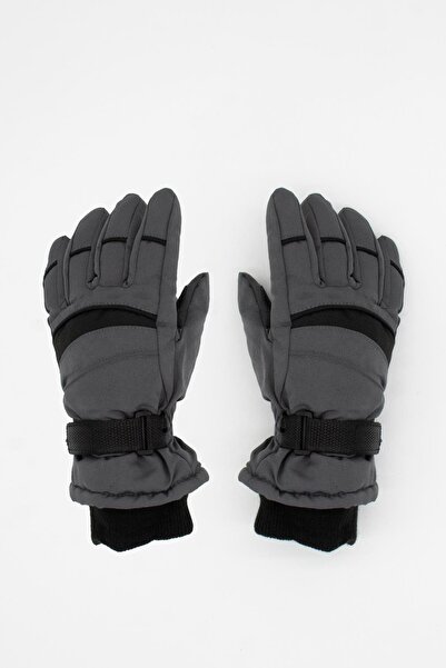 Külah Children's Fleece Gray Ski-Snow Gloves