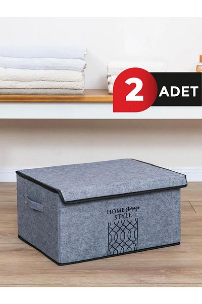Smyak Felt Lid Maxi Box 47X37X24 cm 2 Pcs
