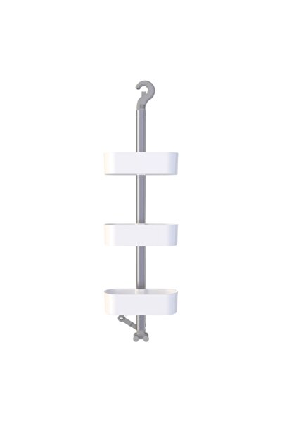 Prima Nova رف حمام بثلاثة أرفف مع خطاف قابل للتعديل