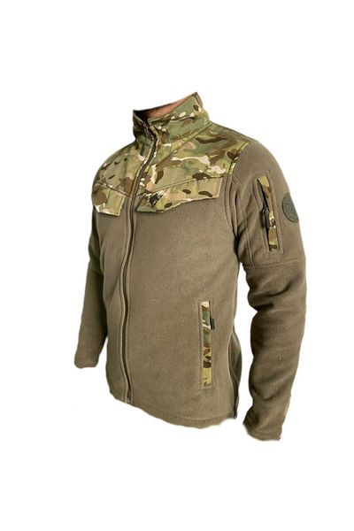 Wolftrap Tactical Multicam Camouflage Patterned 5 Pocket Fleece Jacket, Cold Protection Fleece Coat