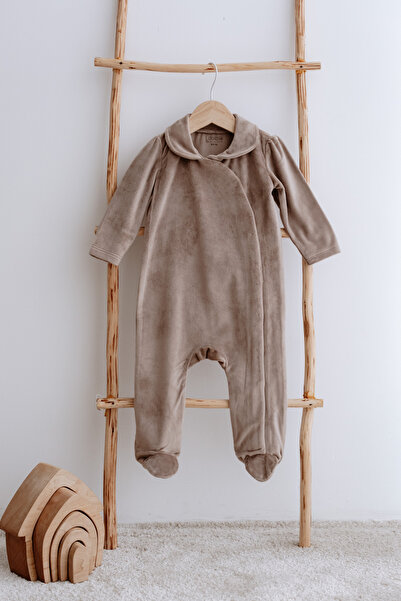Lilabio French Silk Velvet Extra Soft Baby Romper with Booties