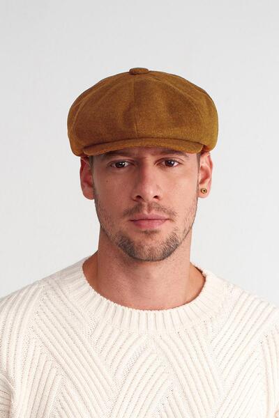 Külah Чоловіча капелюх Camel Kasket у стилі Peaky Blinders з вовни