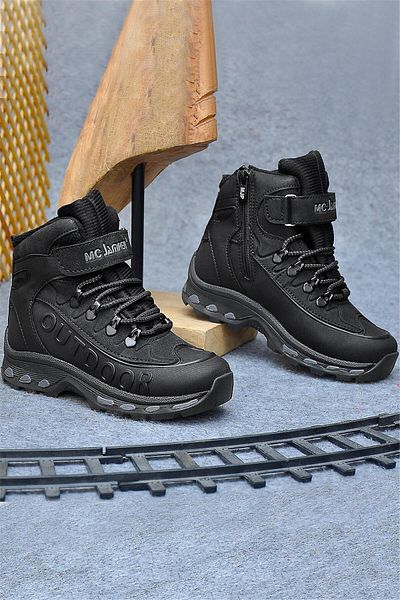 MC Jamper 2115 Μαύρες μπότες εξωτερικού χώρου Filet για αγόρι