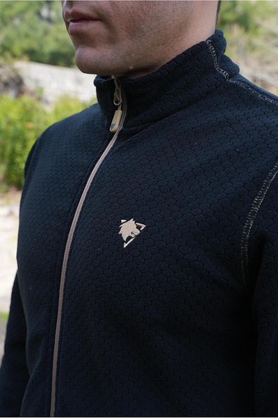 Wolftrap Tactical Hazal Black Honeycomb Fleece Jacket