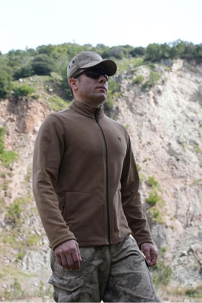 Wolftrap Tactical Hazal Beige Honeycomb Fleece Jacket