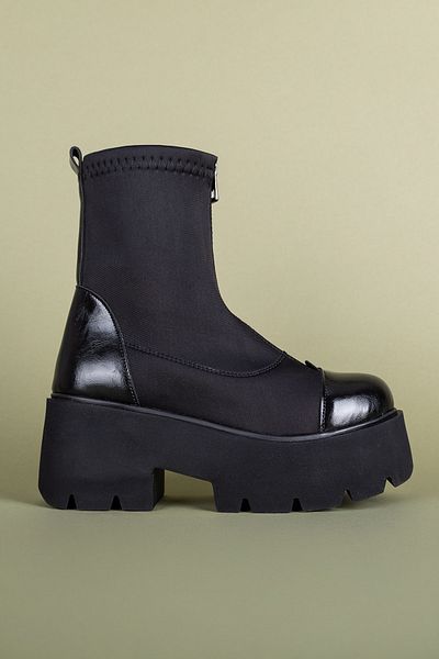 Getcho Γυναικείες μαύρες μπότες Letum Suede Diver