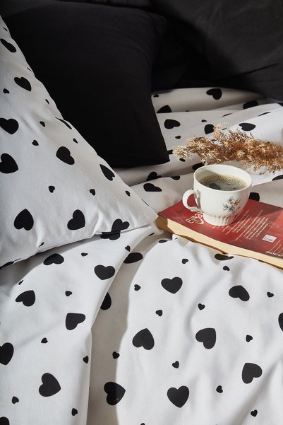 BONJARDİNHOME Heart Single Duvet Cover Set