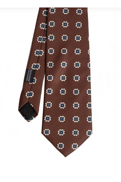 CROATE Brown Soft Cotton Fabric Tie