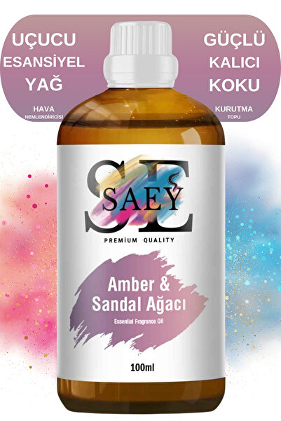 SAEY Amber Sandal Ağacı Esansiyel Uçucu Koku Yağ Buhurdanlık Yağı Difüzör Esa...