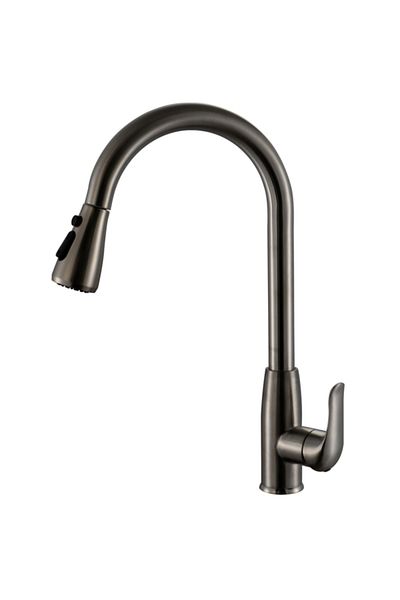 AQUADROP Durable Modern Single Handle Pull Out Sprayer Kitchen Mixer