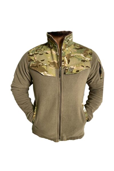 Wolftrap Tactical Μπουφάν Fleece με μοτίβο παραλλαγής πολλαπλών καμερών με 5 τσέπες, παλτό Fleece που προστατεύει από το κρύο