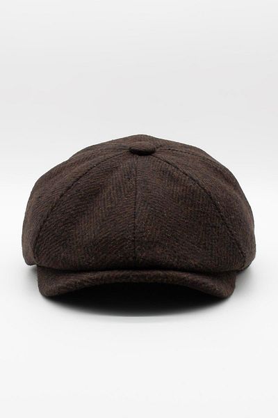 Külah Men's Winter Hat - Harris English Cap, Brown Color