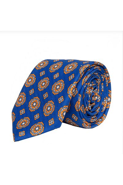 CROATE Blue Soft Cotton Fabric Tie