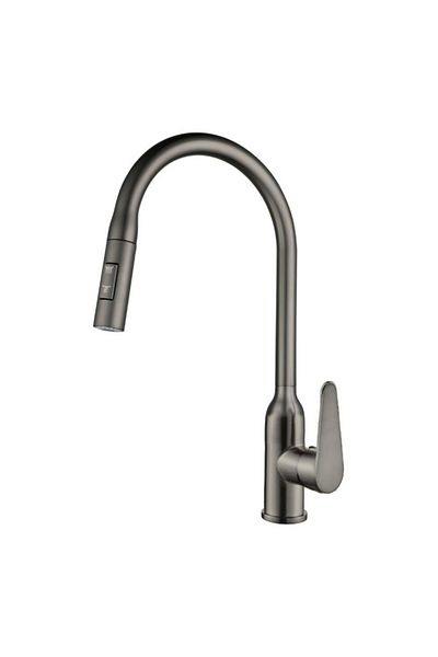 AQUADROP Durable Modern Single Handle Pull Out Sprayer Kitchen Mixer