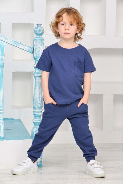 ciklet kids Waffle Short Sleeve Double Set