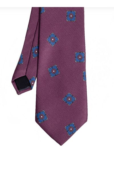 CROATE Purple Soft Cotton Fabric Tie
