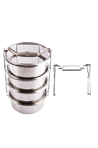 Doğuş Pazar Sefer Tası 4 Lü Paslanmaz Çelik Tek Kişilik 12x6 Cm 3 Lü Kullanım...