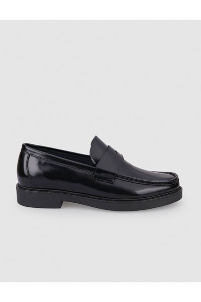 Cabani 100% Genuine Leather Black Opening Men's Casual Shoes