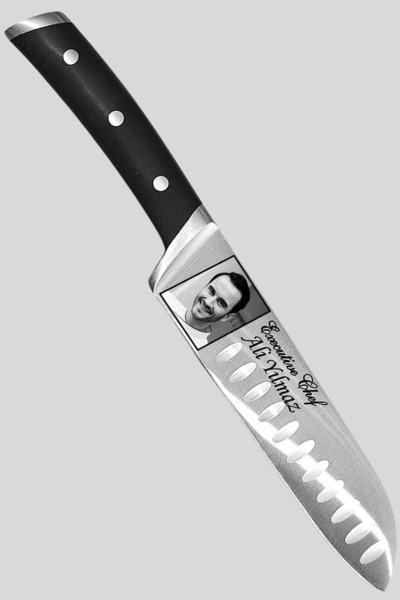 Üniformanya İsimli Fotoğraf Hediyeli Aşçı Bıçağı, Şef Bıçakları, Chef İsimli ...