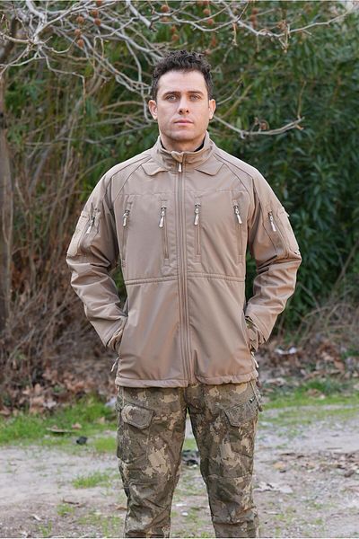 Wolftrap Tactical Beige 11 Pockets Softshell Cold Proof Coat