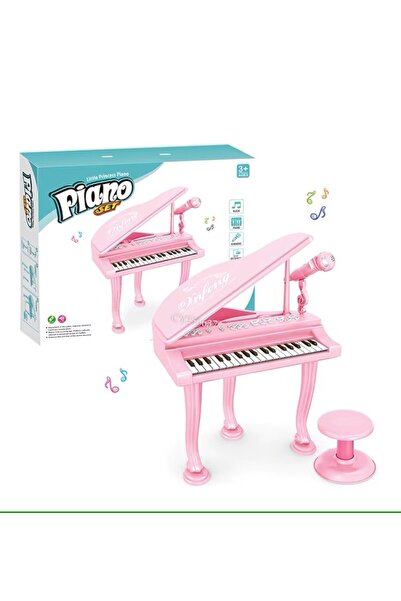 UmoTech Mini Piyano Seti 37 Tuşlu Mikrofonlu ve Tabureli Oyuncak Piyano Çocuk...