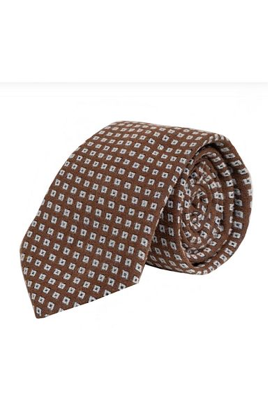 CROATE Brown Soft Cotton Fabric Tie