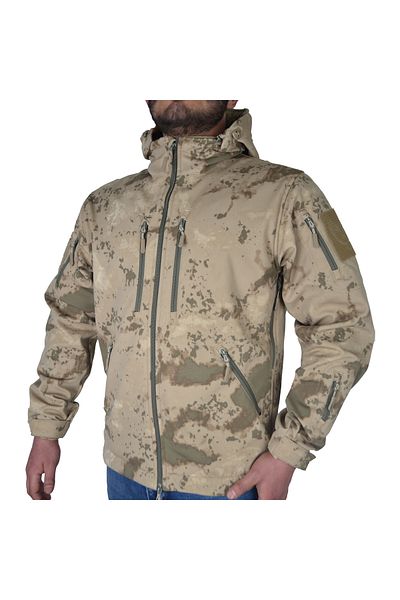 Wolftrap Tactical 10 Pockets Gendarmerie Camouflage Print Softshell Coat, Windproof Coat