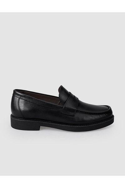 Cabani 100% Genuine Leather Black Men's Casual Shoes