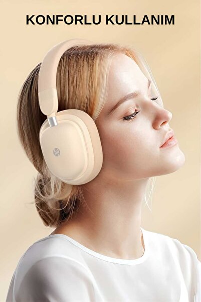 HP H231R Kablosuz Kulak Üstü Bluetooth Kulaklık Mikrofonlu V5.3 Rose Gold (Ramwhite Türkiye Garantili)