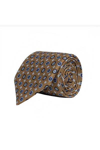 CROATE Dark Cream Soft Cotton Fabric Tie