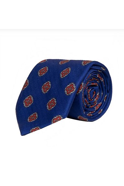 CROATE Blue Soft Cotton Fabric Tie