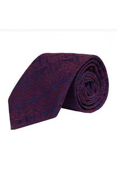 CROATE Burgundy Soft Cotton Fabric Tie