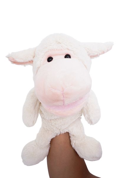 Pugs At Play Puppet Lamb 12-Inches, Battery Operated