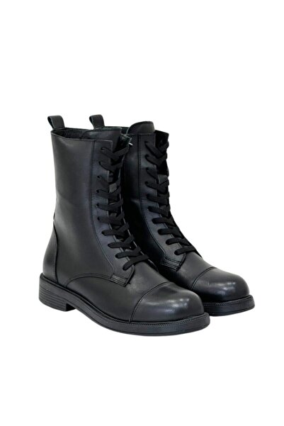 MİNES Deri Bağcıklı Postal Bot