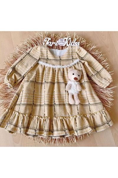 MODA Girl's Dress with Teddy Bear