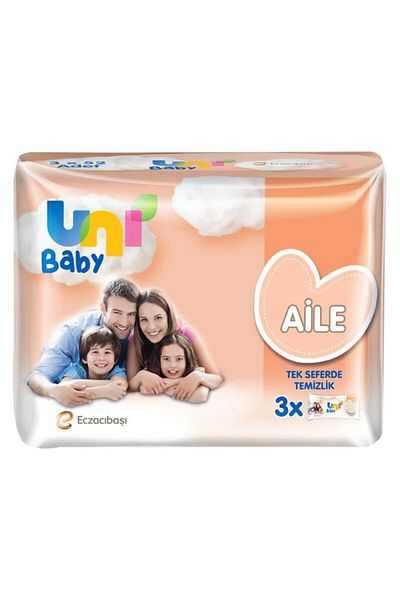 Uni Baby Family Wet Towel Wipes 3 Pack 156 Sheets