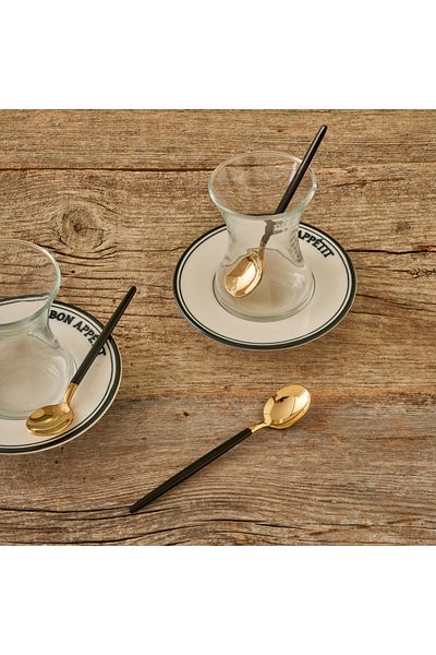 Bella Maison Siena Set of 6 Teaspoons Gold-Black