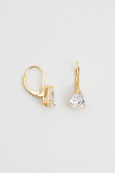 So CHIC... Damla Kesim 18 Ayar Sarı Altın Kaplama Gümüş Küpe