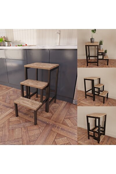 Fahrettin Küçük Hidden Folding Çok Amaçlı Katlanır Merdiven-çiçeklik-sehpa